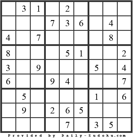 print sudoku 2021 08 18 level easy at daily sudoku