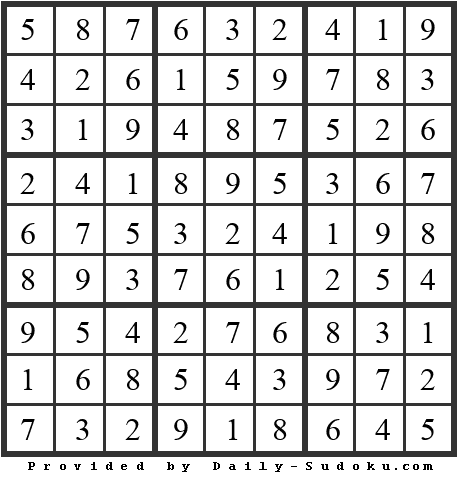 Daily Sudoku