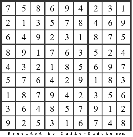 Daily Sudoku