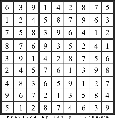 Daily Sudoku
