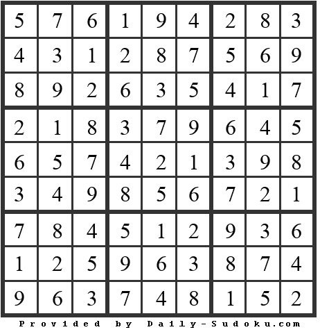 Daily Sudoku