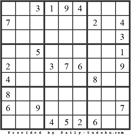 Daily Sudoku
