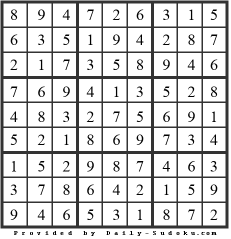 Daily Sudoku