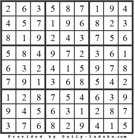 Daily Sudoku