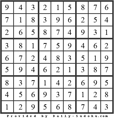 Daily Sudoku