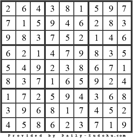 Daily Sudoku