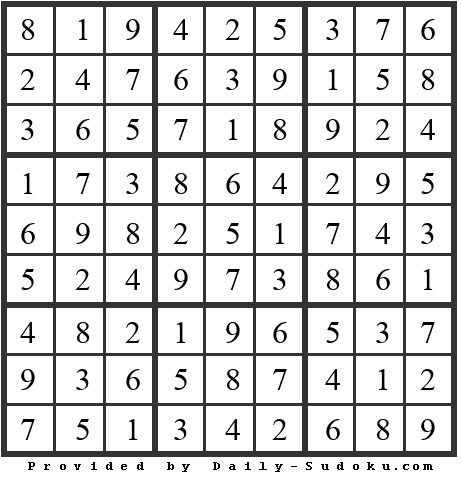 Daily Sudoku